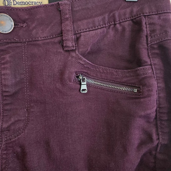 Democracy Womens Size 10 Ab Technology Skinny Pants Burgundy Plum B1590PEX2XX - Picture 5 of 16